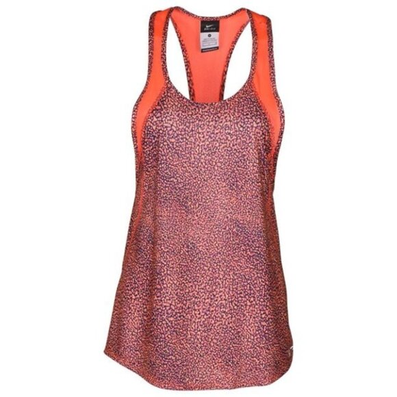 Nike Tank Top Size Small Purple Patterned Dri-fit Printed Crew Running Singlet - Picture 7 of 8